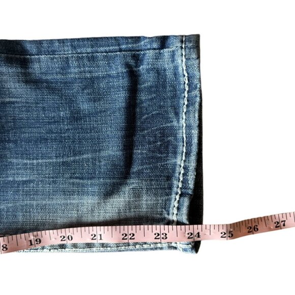 BIG⭐️STAR “Liv” Low Rise Flap Pocket Jeans 👖 Distressed Bootcut Denim Sz 25R - Picture 16 of 16